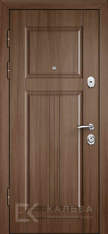 Фото №2 «Стальная дверь каштан с классической филёнкой без остекления №307»